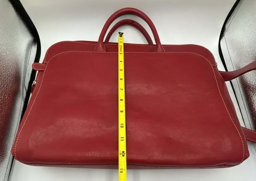 Lodis Red‎ Leather Laptop Briefcase Satchel